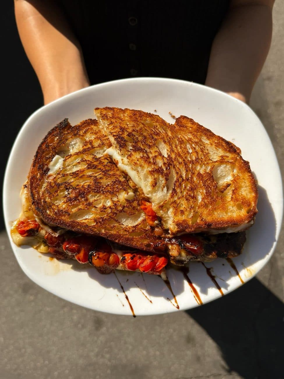 Griddled grilled cheese on house sourdough